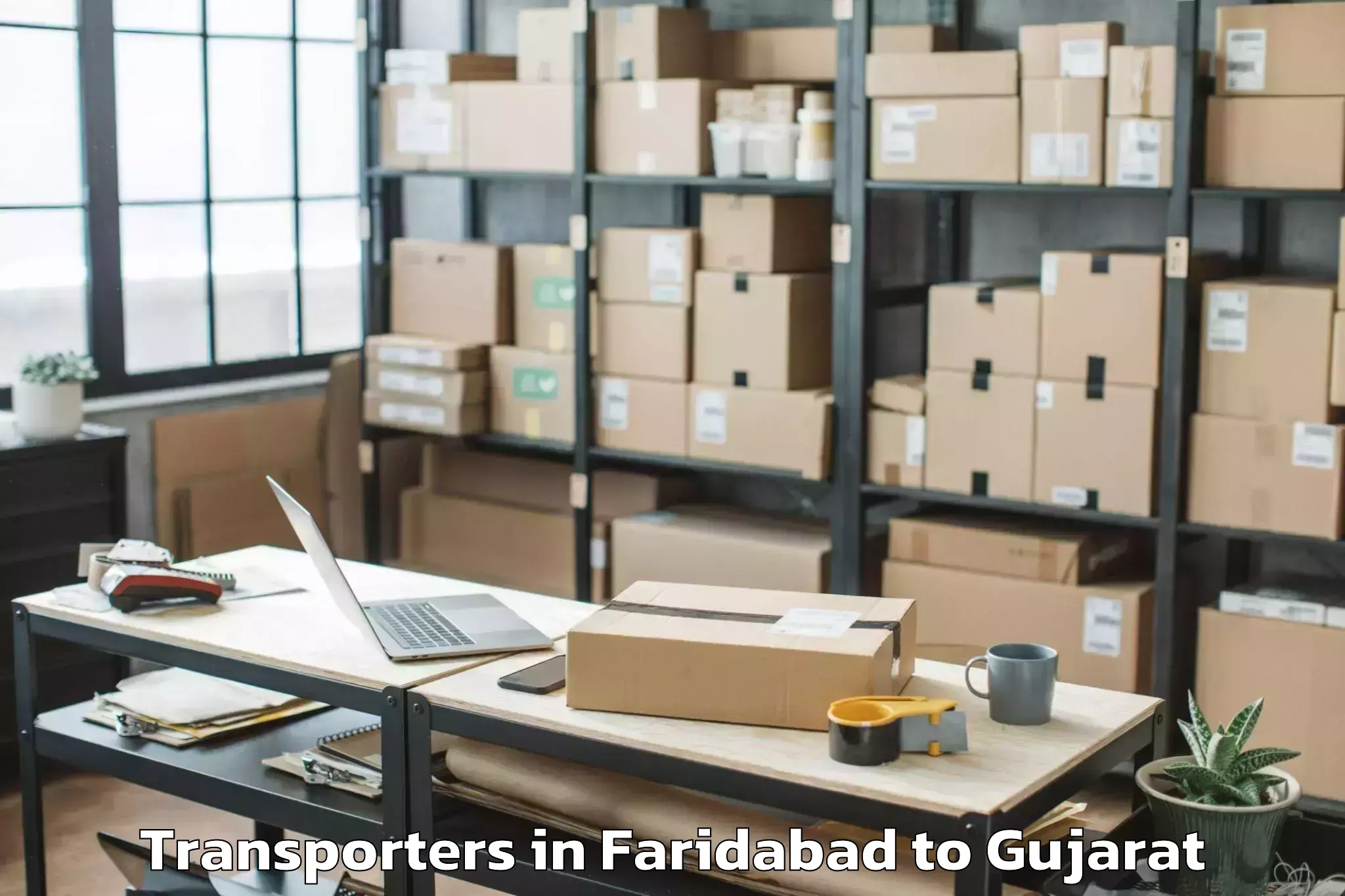 Book Faridabad to Palanpur Transporters Online